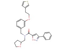 3-phenyl-N-(tetrahydro-2-furanylmethyl)-N-{3-[2-(3-thienyl)ethoxy]benzyl}-5-isoxazolecarboxamide