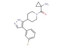 1-({4-[4-(3-fluorophenyl)-1H-pyrazol-5-yl]piperidin-1-yl}carbonyl)cyclopropanamine
