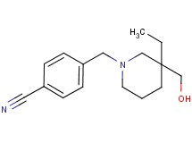4-{[3-ethyl-3-(hydroxymethyl)-1-piperidinyl]methyl}benzonitrile
