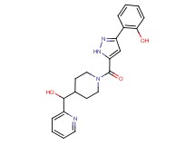 2-[5-({4-[hydroxy(2-pyridinyl)methyl]-1-piperidinyl}carbonyl)-1H-pyrazol-3-yl]phenol