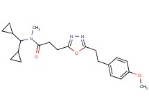 N-(dicyclopropylmethyl)-3-{5-[2-(4-methoxyphenyl)ethyl]-1,3,4-oxadiazol-2-yl}-N-methylpropanamide