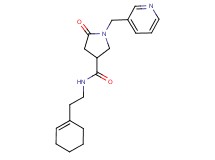 N-[2-(1-cyclohexen-1-yl)ethyl]-5-oxo-1-(3-pyridinylmethyl)-3-pyrrolidinecarboxamide