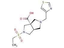 (3aS*,6aS*)-2-(ethylsulfonyl)-5-(1,3-thiazol-4-ylmethyl)hexahydropyrrolo[3,4-c]pyrrole-3a(1H)-carboxylic acid