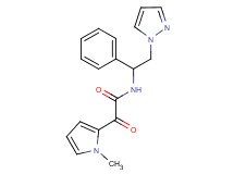 2-(1-methyl-1H-pyrrol-2-yl)-2-oxo-N-[1-phenyl-2-(1H-pyrazol-1-yl)ethyl]acetamide