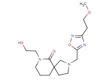 7-(2-hydroxyethyl)-2-{[3-(2-methoxyethyl)-1,2,4-oxadiazol-5-yl]methyl}-2,7-diazaspiro[4.5]decan-6-one