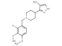 1-(2-chloro-3,4-dimethoxybenzyl)-4-(4-methyl-1H-pyrazol-3-yl)piperidine