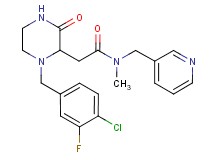 2-[1-(4-chloro-3-fluorobenzyl)-3-oxo-2-piperazinyl]-N-methyl-N-(3-pyridinylmethyl)acetamide