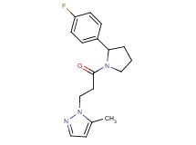 1-{3-[2-(4-fluorophenyl)pyrrolidin-1-yl]-3-oxopropyl}-5-methyl-1H-pyrazole