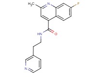 7-fluoro-2-methyl-N-[2-(3-pyridinyl)ethyl]-4-quinolinecarboxamide