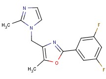 2-(3,5-difluorophenyl)-5-methyl-4-[(2-methyl-1H-imidazol-1-yl)methyl]-1,3-oxazole