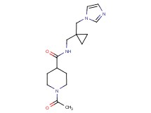 1-acetyl-N-{[1-(1H-imidazol-1-ylmethyl)cyclopropyl]methyl}piperidine-4-carboxamide