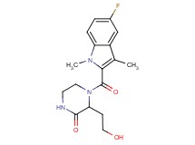 4-[(5-fluoro-1,3-dimethyl-1H-indol-2-yl)carbonyl]-3-(2-hydroxyethyl)piperazin-2-one