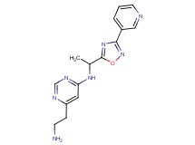 6-(2-aminoethyl)-N-[1-(3-pyridin-3-yl-1,2,4-oxadiazol-5-yl)ethyl]pyrimidin-4-amine