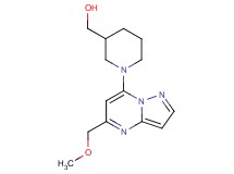 {1-[5-(methoxymethyl)pyrazolo[1,5-a]pyrimidin-7-yl]-3-piperidinyl}methanol