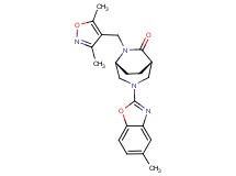 (1S*,5R*)-6-[(3,5-dimethylisoxazol-4-yl)methyl]-3-(5-methyl-1,3-benzoxazol-2-yl)-3,6-diazabicyclo[3.2.2]nonan-7-one