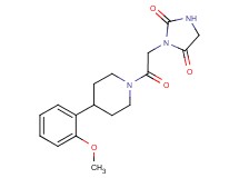 3-{2-[4-(2-methoxyphenyl)-1-piperidinyl]-2-oxoethyl}-2,4-imidazolidinedione