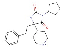 3-cyclopentyl-5-(2-phenylethyl)-5-piperidin-4-ylimidazolidine-2,4-dione