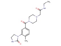 N-ethyl-2-{4-[4-methyl-3-(2-oxo-1-imidazolidinyl)benzoyl]-1-piperazinyl}acetamide