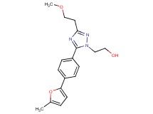 2-{3-(2-methoxyethyl)-5-[4-(5-methyl-2-furyl)phenyl]-1H-1,2,4-triazol-1-yl}ethanol