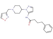 N-{1-[1-(3-isoxazolylmethyl)-4-piperidinyl]-1H-pyrazol-5-yl}-4-phenylbutanamide