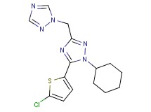 5-(5-chloro-2-thienyl)-1-cyclohexyl-3-(1H-1,2,4-triazol-1-ylmethyl)-1H-1,2,4-triazole