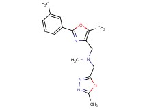 N-methyl-1-[5-methyl-2-(3-methylphenyl)-1,3-oxazol-4-yl]-N-[(5-methyl-1,3,4-oxadiazol-2-yl)methyl]methanamine