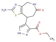 ethyl 4-(2-amino-6-oxo-5,6,7,8-tetrahydro-4H-[1,3]thiazolo[4,5-c]azepin-8-yl)-1H-pyrazole-3-carboxylate