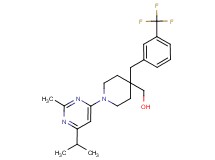 {1-(6-isopropyl-2-methylpyrimidin-4-yl)-4-[3-(trifluoromethyl)benzyl]piperidin-4-yl}methanol