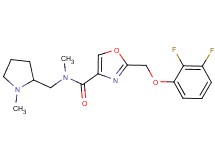 2-[(2,3-difluorophenoxy)methyl]-N-methyl-N-[(1-methyl-2-pyrrolidinyl)methyl]-1,3-oxazole-4-carboxamide