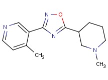 4-methyl-3-[5-(1-methyl-3-piperidinyl)-1,2,4-oxadiazol-3-yl]pyridine trifluoroacetate