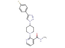 2-{4-[4-(4-fluorophenyl)-1H-1,2,3-triazol-1-yl]piperidin-1-yl}-N-methylnicotinamide