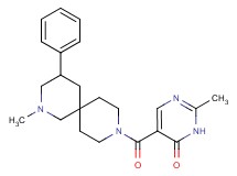 2-methyl-5-[(2-methyl-4-phenyl-2,9-diazaspiro[5.5]undec-9-yl)carbonyl]-4(3H)-pyrimidinone