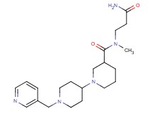 N-(3-amino-3-oxopropyl)-N-methyl-1'-(pyridin-3-ylmethyl)-1,4'-bipiperidine-3-carboxamide
