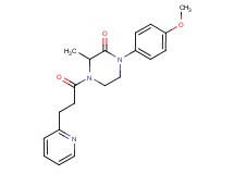 1-(4-methoxyphenyl)-3-methyl-4-[3-(2-pyridinyl)propanoyl]-2-piperazinone