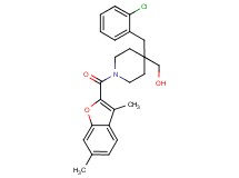 {4-(2-chlorobenzyl)-1-[(3,6-dimethyl-1-benzofuran-2-yl)carbonyl]-4-piperidinyl}methanol