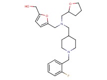 (5-{[{[1-(2-fluorobenzyl)-4-piperidinyl]methyl}(tetrahydro-2-furanylmethyl)amino]methyl}-2-furyl)methanol