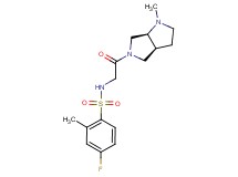 4-fluoro-2-methyl-N-{2-[(3aS,6aS)-1-methylhexahydropyrrolo[3,4-b]pyrrol-5(1H)-yl]-2-oxoethyl}benzenesulfonamide