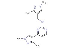 4-(1,3-dimethyl-1H-pyrazol-4-yl)-N-[(1,3-dimethyl-1H-pyrazol-4-yl)methyl]pyrimidin-2-amine