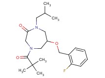 4-(2,2-dimethylpropanoyl)-6-[(2-fluorobenzyl)oxy]-1-isobutyl-1,4-diazepan-2-one