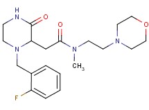 2-[1-(2-fluorobenzyl)-3-oxo-2-piperazinyl]-N-methyl-N-[2-(4-morpholinyl)ethyl]acetamide