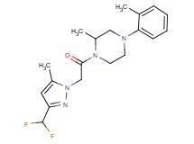 1-{[3-(difluoromethyl)-5-methyl-1H-pyrazol-1-yl]acetyl}-2-methyl-4-(2-methylphenyl)piperazine