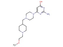 2-amino-6-(4-{[1-(2-methoxyethyl)piperidin-4-yl]methyl}piperazin-1-yl)pyrimidin-4-ol