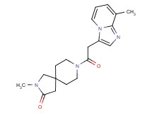2-methyl-8-[(8-methylimidazo[1,2-a]pyridin-3-yl)acetyl]-2,8-diazaspiro[4.5]decan-3-one