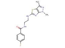 N-{2-[(1,3-dimethyl-1H-pyrazolo[3,4-d][1,3]thiazol-5-yl)amino]ethyl}-4-fluorobenzamide