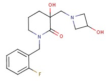 1-(2-fluorobenzyl)-3-hydroxy-3-[(3-hydroxyazetidin-1-yl)methyl]piperidin-2-one