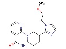 2-{3-[1-(2-methoxyethyl)-1H-imidazol-2-yl]-1-piperidinyl}nicotinamide