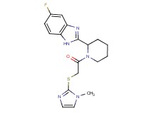 5-fluoro-2-(1-{[(1-methyl-1H-imidazol-2-yl)thio]acetyl}-2-piperidinyl)-1H-benzimidazole