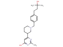 6-{1-[4-(3-hydroxy-3-methylbutyl)benzyl]-3-piperidinyl}-2-methyl-4-pyrimidinol