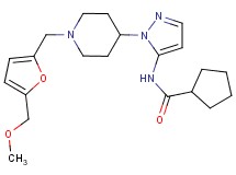 N-[1-(1-{[5-(methoxymethyl)-2-furyl]methyl}-4-piperidinyl)-1H-pyrazol-5-yl]cyclopentanecarboxamide