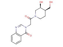 3-{2-[(3S*,4R*)-3-hydroxy-4-(hydroxymethyl)-1-piperidinyl]-2-oxoethyl}-4(3H)-quinazolinone